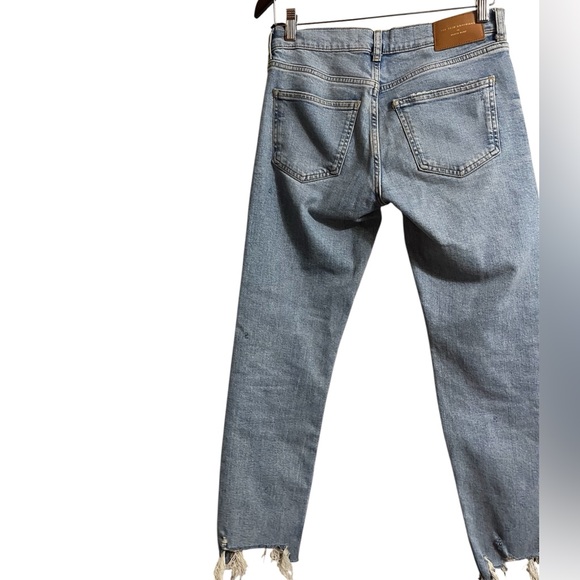 Zara Light Blue Ripped Skinny Jeans Sz 4 Women - Picture 6 of 9